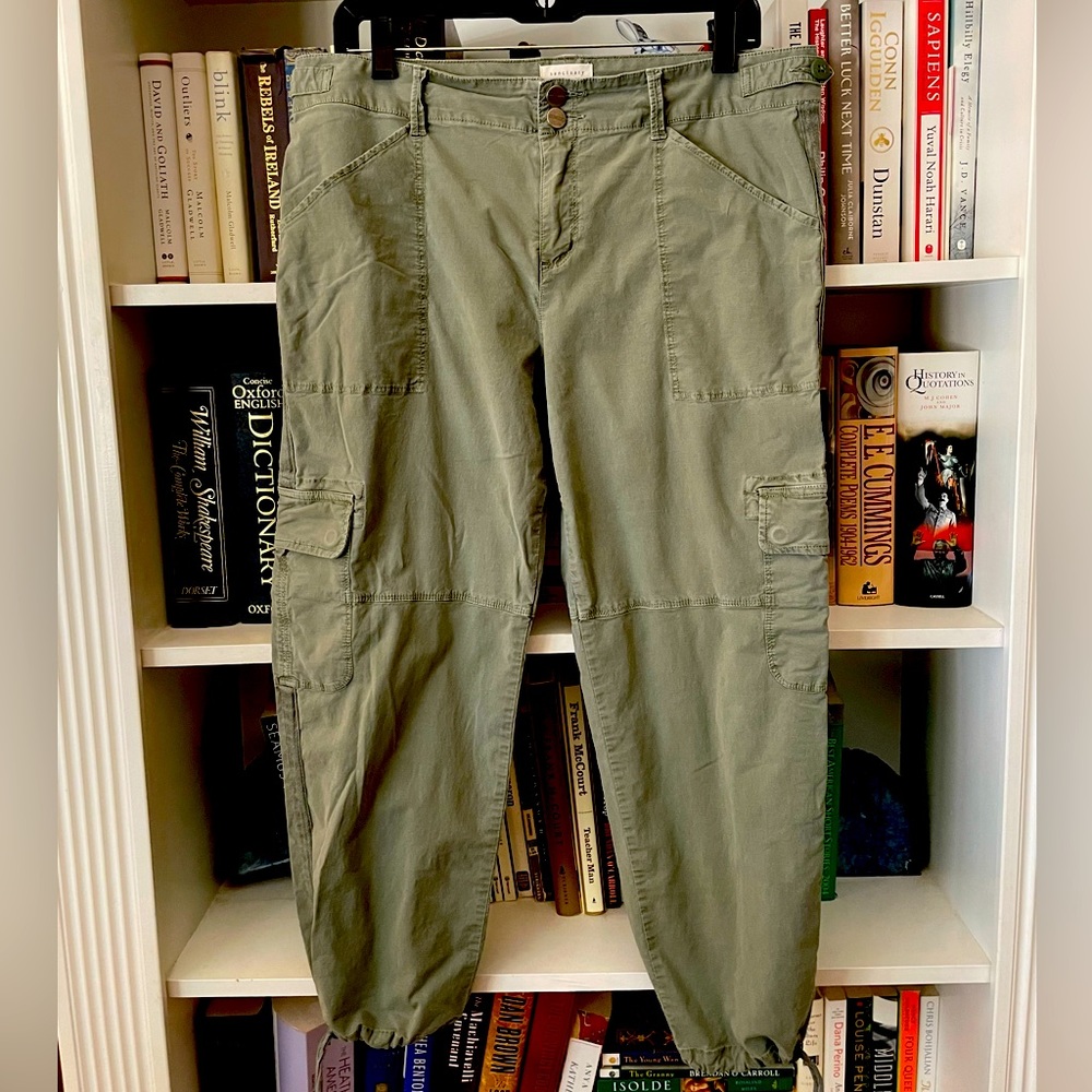 Sanctuary Standard Surplus Khaki Green Toggle Hem Cargos